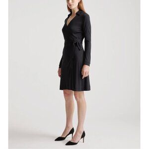 Quince 100% Silk Jersey Mini Wrap Dress Size Medium